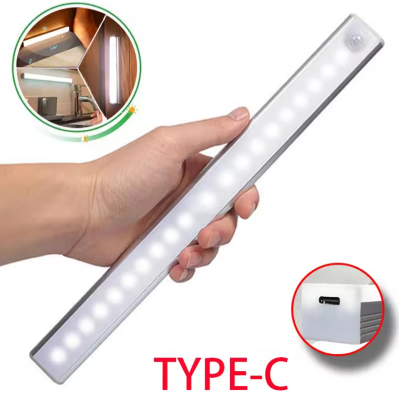 Barra De Luz Led Portátil 50cm Con Sensor De Movimiento Recargable Para Closet Cocina