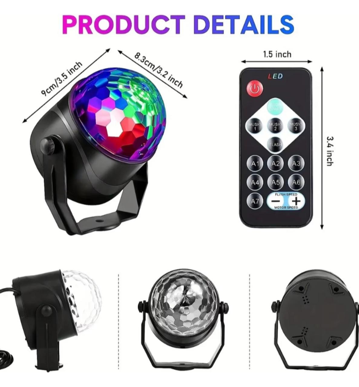 Bola De Discoteca Led Con Control De Sonido - Image 3