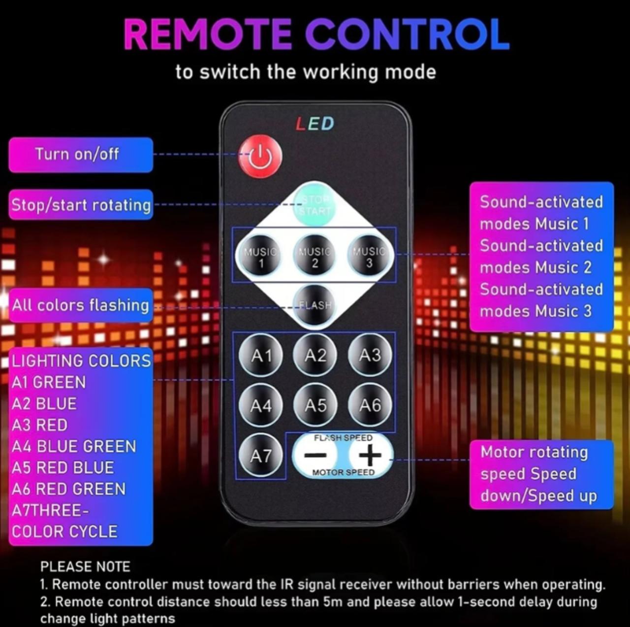 Bola De Discoteca Led Con Control De Sonido - Image 4